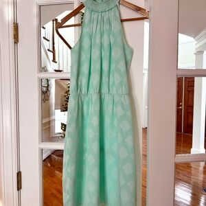 White House Black Market (WHBM) Knee length dress, Size 00, Color Blue/Aqua